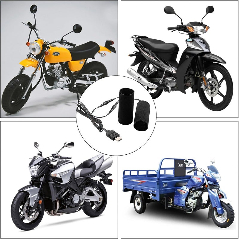 OXWIND Heated Grips Cover for Motorcycle, 5V Handlebar Heater, Motorcycle Heated Grips USB Powered, 6 Gear Temperature with Memory Function, IP67 Waterproof, ATV Heated Handlebar Warmers - Image 5